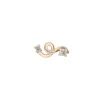 White Diamond Mini Loop Earring in Gold