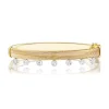 White Diamonds Feelings Bangle Bracelet in Yellow Gold