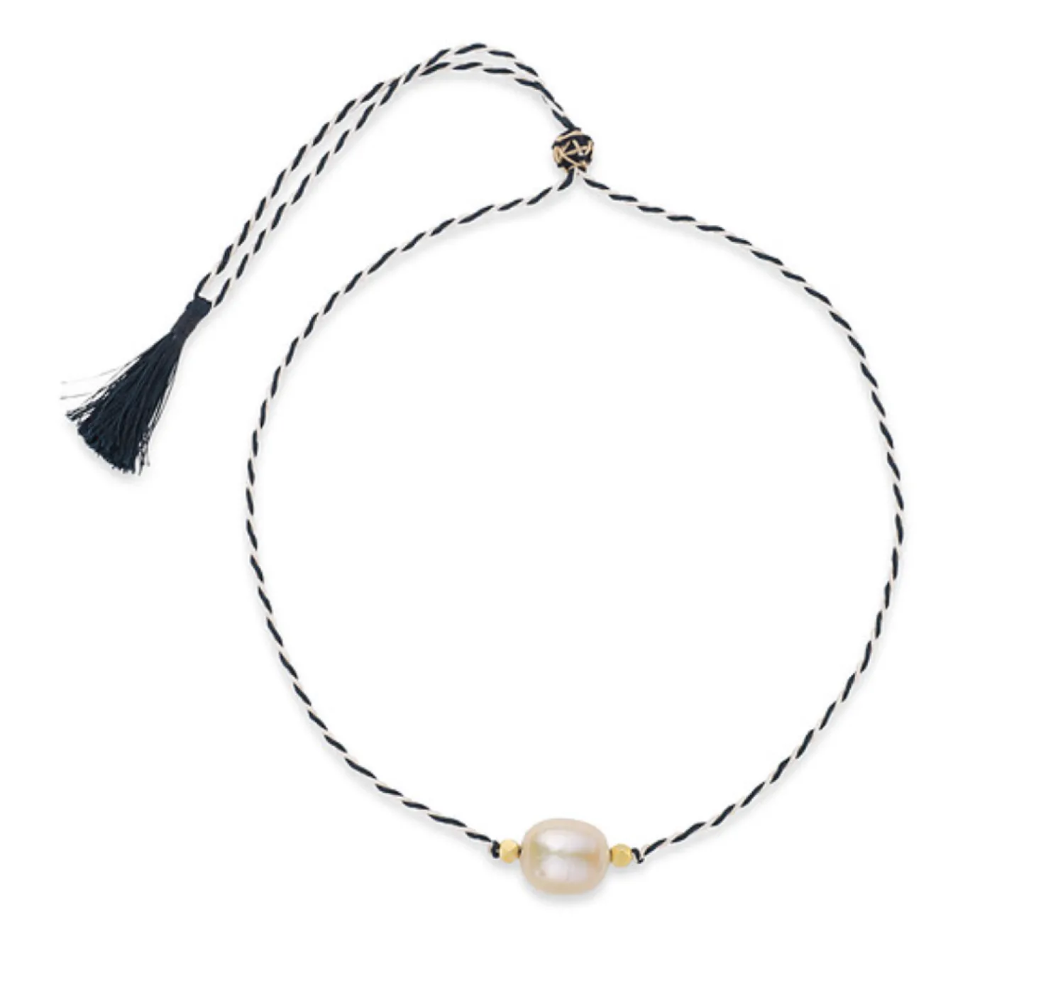 White Pearl Chota Cord Necklace