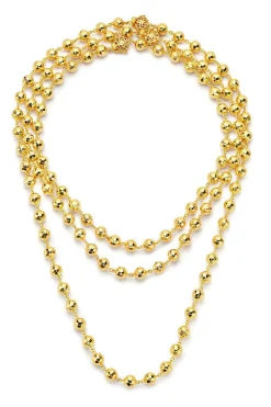 XL Hammered Ball Chain in Yellow Gold