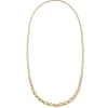 Yellow Gold and Diamond Link Necklace 01