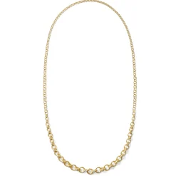Yellow Gold and Diamond Link Necklace 01