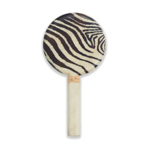 Zebra Marquetry Hand Mirror